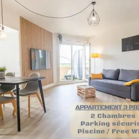 Appartement *T3*Toulouse Purpan+Parking+Piscine Extérieur photo